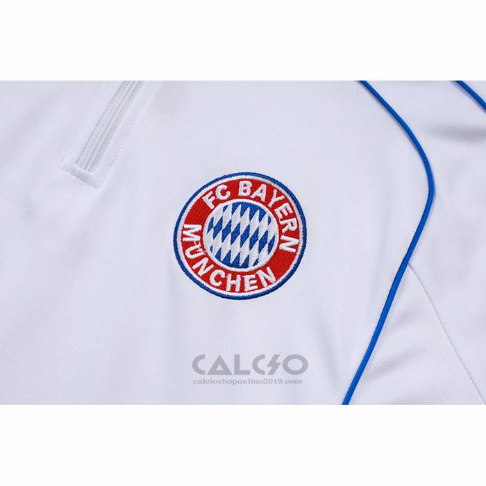 Tuta da Track di Felpa Bayern Monaco Bambino 2025-2026 Bianco Rosso